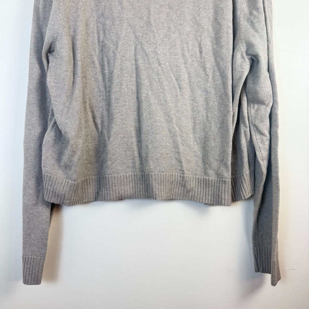 D & Co Women Cardigan Sweater VNeck Biege sz XL Stretch Ribbed Boho Indie Button - Picture 10 of 10